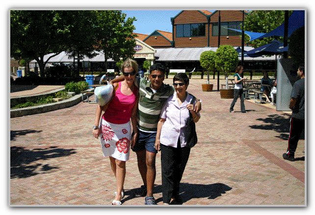 Mum Steve & Shani at Hillary's Marina